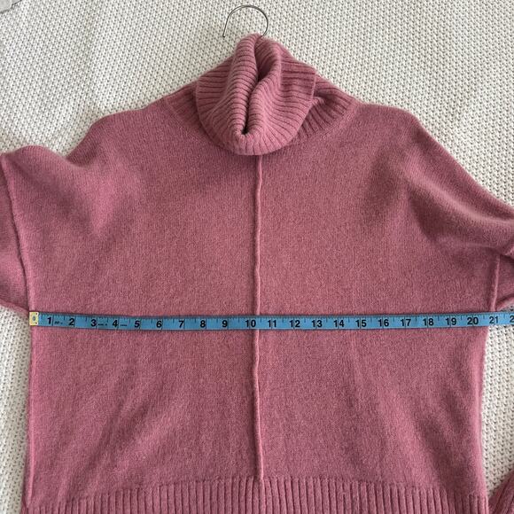 SUZANNE RAE Pink Angora Wool Blend Turtleneck Sweater Size M - Picture 6 of 12